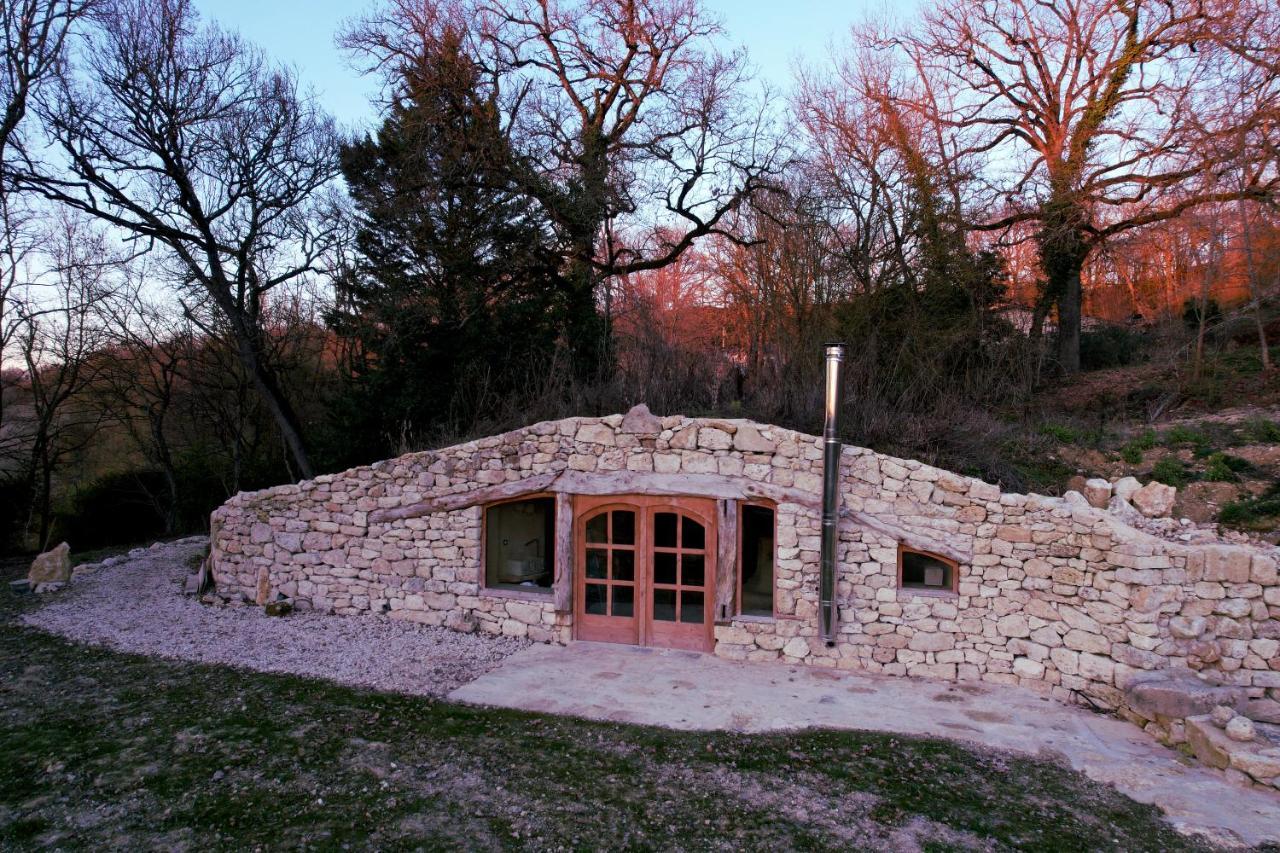 Maison Terre Les Cabanes De Fallot - Sauna Bain-Froid Piscine Naturelle L'isle-Bouzon Екстериор снимка