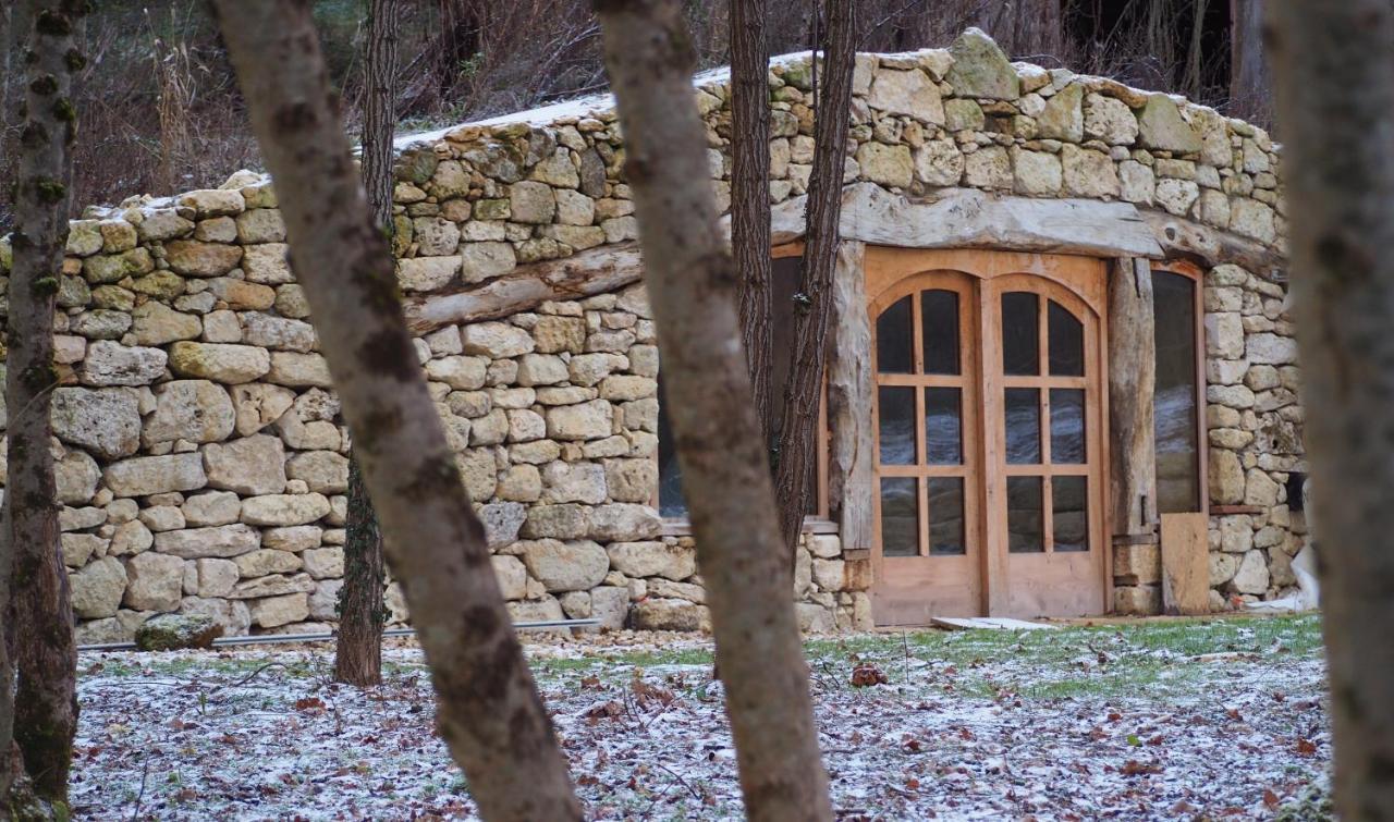 Maison Terre Les Cabanes De Fallot - Sauna Bain-Froid Piscine Naturelle L'isle-Bouzon Екстериор снимка