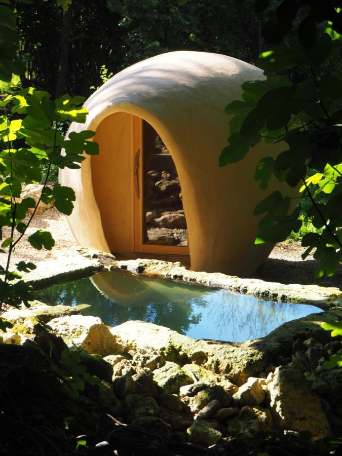 Maison Terre Les Cabanes De Fallot - Sauna Bain-Froid Piscine Naturelle L'isle-Bouzon Екстериор снимка